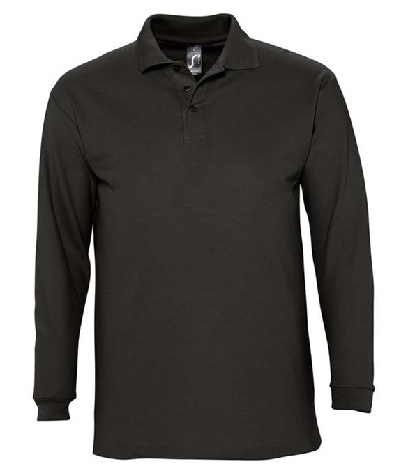 SOL&#39;S Winter II Long Sleeve Cotton Piqu&#233; Polo Shirt