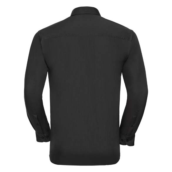 Long sleeve polycotton easycare poplin shirt