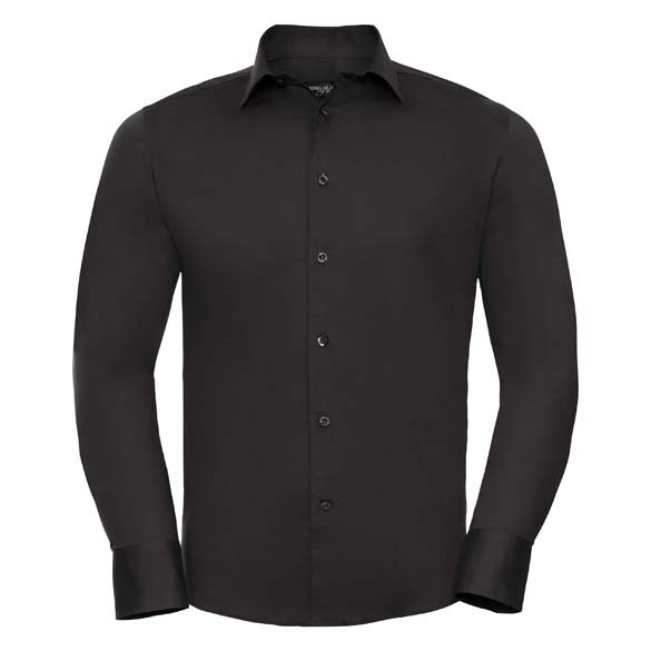 Long sleeve easycare fitted shirt