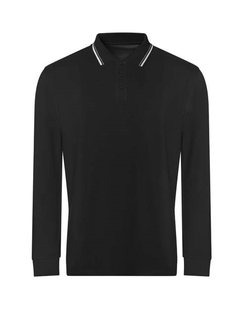 Long sleeve tipped 100 polo