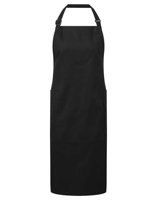 Recycled polyester and cotton bib apron, organic and Fairtrade certified