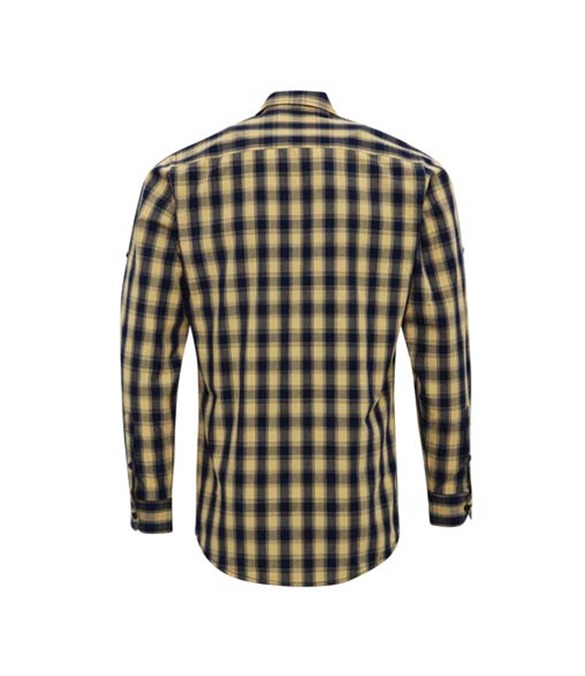 Mulligan check cotton long sleeve shirt