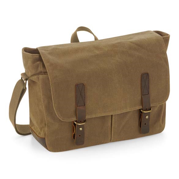 Heritage waxed canvas messenger