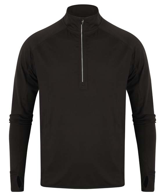 Long-sleeved &#188; zip top