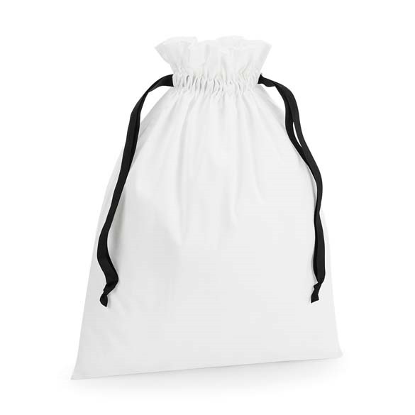 Cotton gift bag with ribbon drawstring