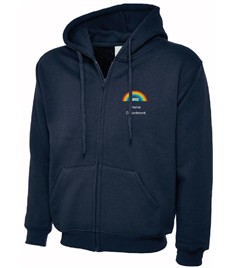 NHS Zipped Hoodie with NHS & rainbow logo